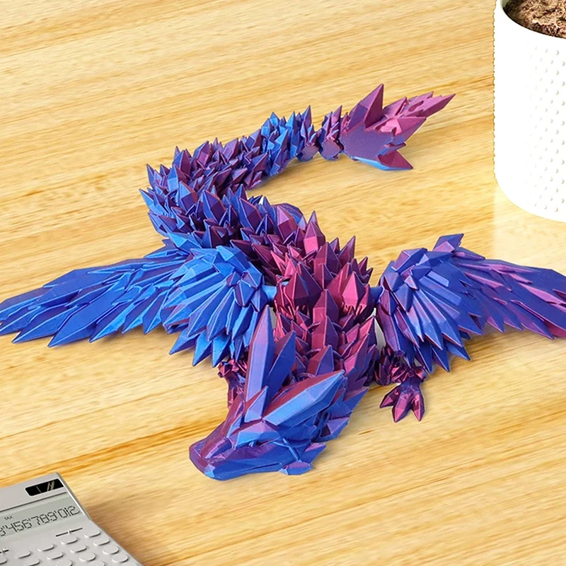 Модель летающего дракона с 3D-принтом многошарнирные крылья подвижное креативное