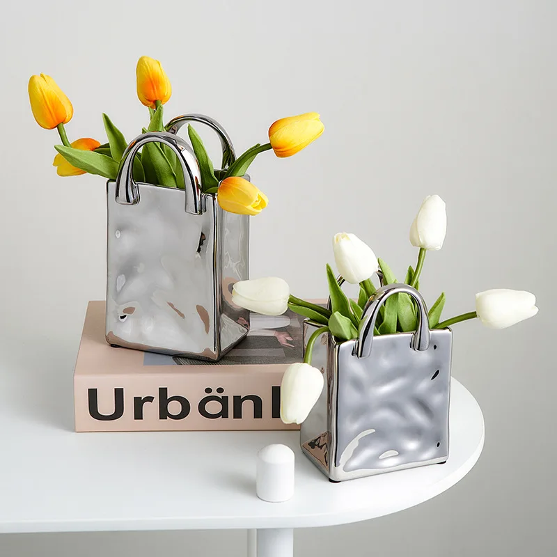 

Modern Minimalist Ceramic Vase Ornaments Nordic Creative Living Room TV Cabinet Entrance Dining Table Decorations