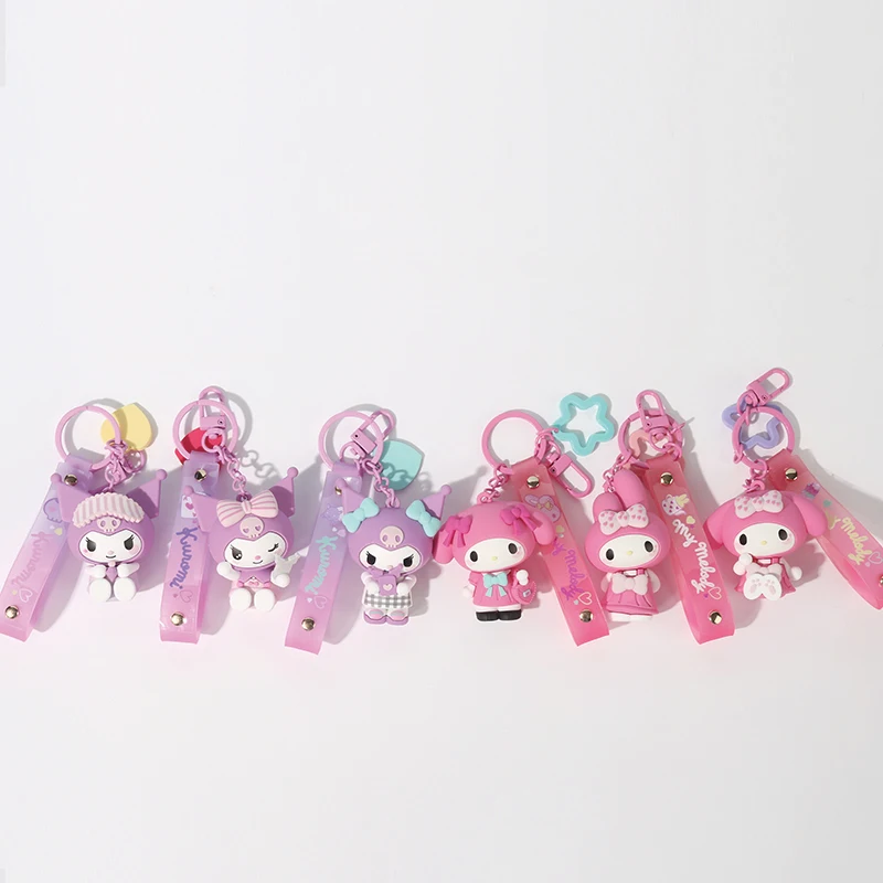 

Sanrios My Melody Kuromi брелок Аниме Мультфильм милая кукла подвеска на рюкзак украшение кавайные игрушки