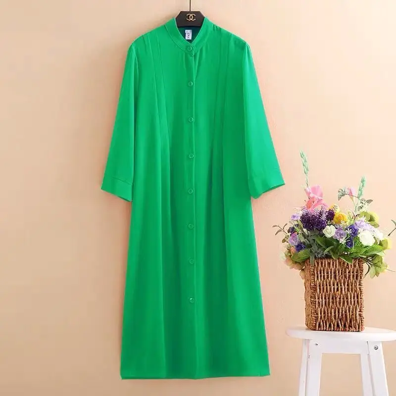 

Women 2022 Summer New Fashion Casual Chiffon Cardigan Sun Protection Female Long Blouse Shirt Beach Cover Up Outerwear Tops I16