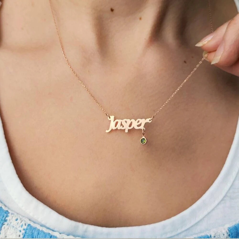 EManco ожерелье с кулоном-камнем по месяцу рождения ювелирные изделия на заказ