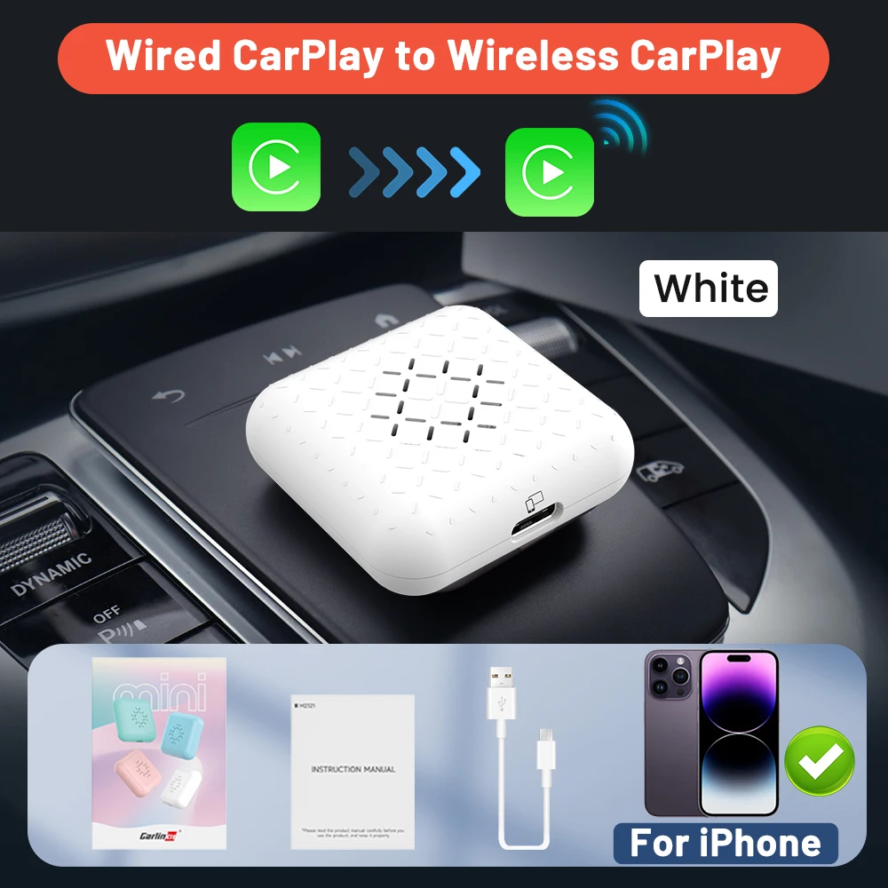 

Carlinkit Carplay беспроводной адаптер Ai Box Автомобильный мультимедийный плеер Bluetooth Wi-Fi автоматическое подключение Plug And Play беспроводной мини-плеер для автомобиля