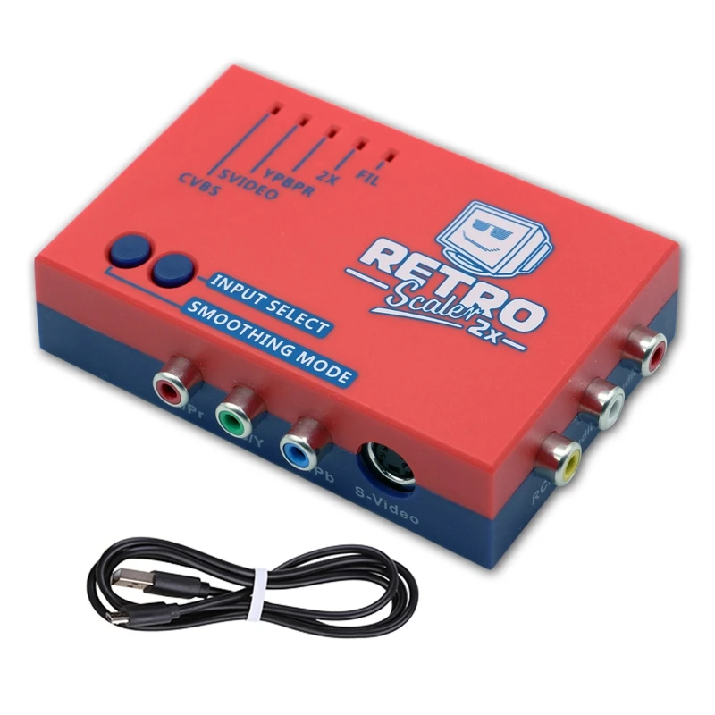 

M2EC Compatible withPS2/N64/NES Game Console A/V to HDMI-compatible Converter & Line-doubler Gaming Accessory Easy Operation