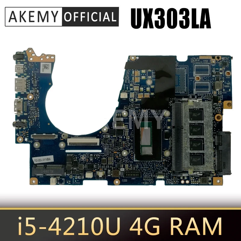 

Материнская плата Akemy UX303LAB для ноутбука ASUS UX303LA UX303LNB, материнская плата для ноутбука, i5-4210U 4 Гб ОЗУ 90NB04Y0-R06000