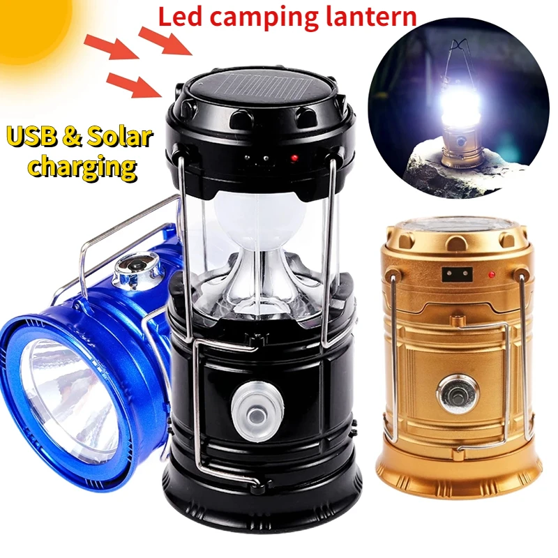 

Outdoor Solar LED Portable Lantern Portable Rechargeable Lantern Solar Powered Camping Light Lamp for Emergency Camping light