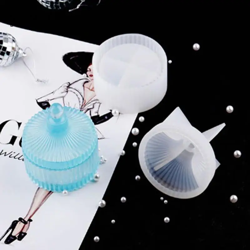 

Silicone Mold For Drop Crystal Candy Jar Storage Box Ornaments UV Epoxy Resin Silicone Mould Jewelry Making DIY Tool