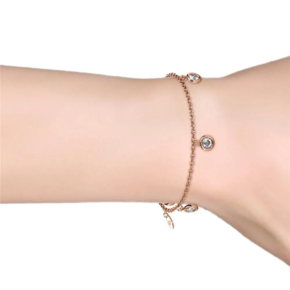 Фото Daisini Кристаллы из Сваровски Круглые браслеты с кисточками для женщин и девочек Браслеты Водонепроницаемые браслеты со стразами Ювелирные изделия на день рождения №4