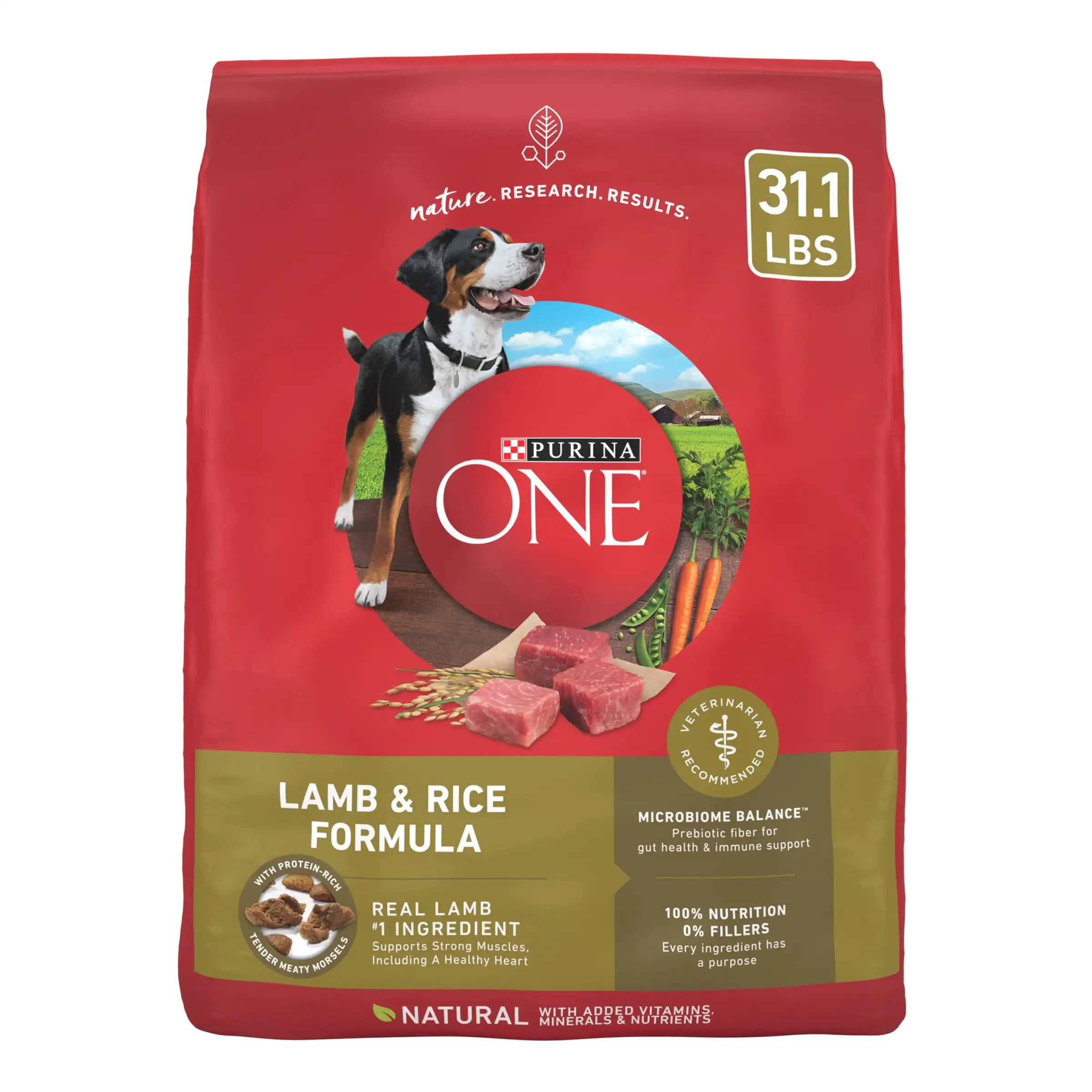 

Dry Dog Food High Protein Microbiome Balance,, Real Lamb & Rice, 31.1 lb Bag