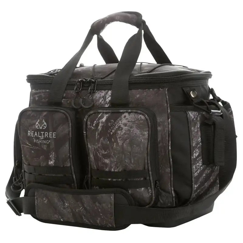 

Large Tackle Bag 36 Ltr Charcoal Gray Camo, Unisex, Fishing Tackle Bag and Boxes