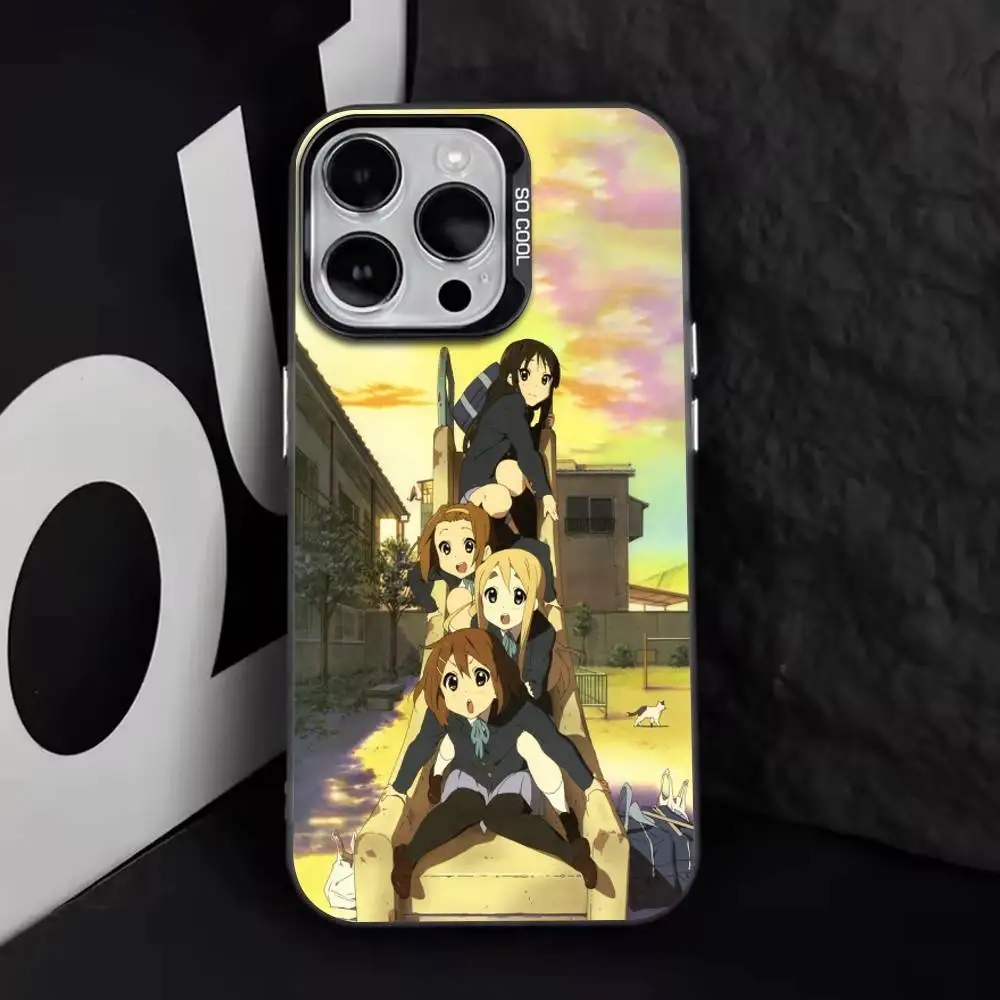 Фото Чехол для телефона K-On! Hirasawa-Akiyama - Tainaka-Kotobuki для iPhone 17, 16, 15, 14, 13, 12, 11 Plus, Pro Max, XS, красочный, серебристо-черный №5