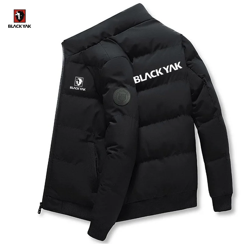 BLACKYAK Winter Jacket Men Parkas Thicken Warm Coat Men Stand Collar Jackets Solid Color Parka Coat Women Fashion New Streetwear