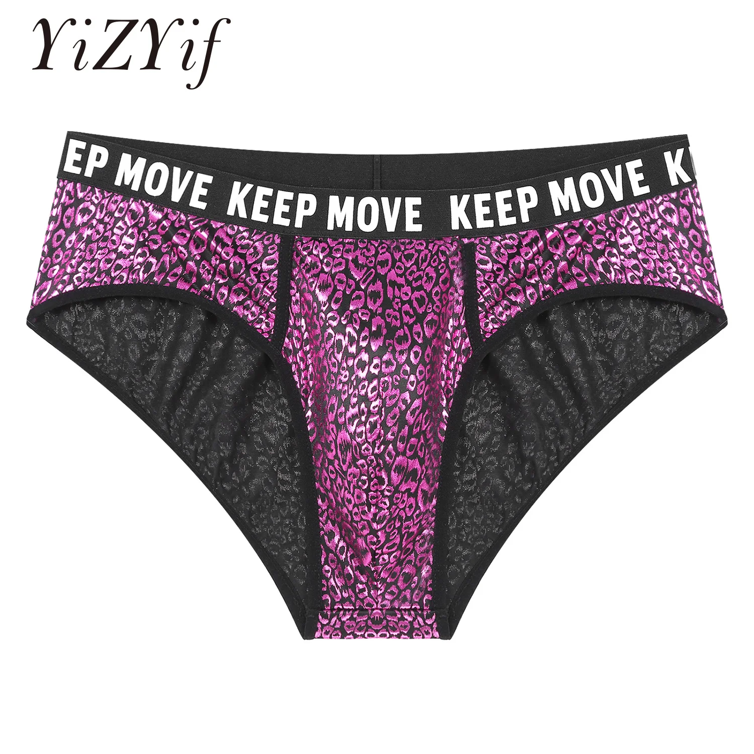 

Мужские леопардовые трусы с низкой посадкой, синие трусы-боксеры с низкой талией и буквенным принтом, Клубная одежда для мужчин, гей-трусы 2019