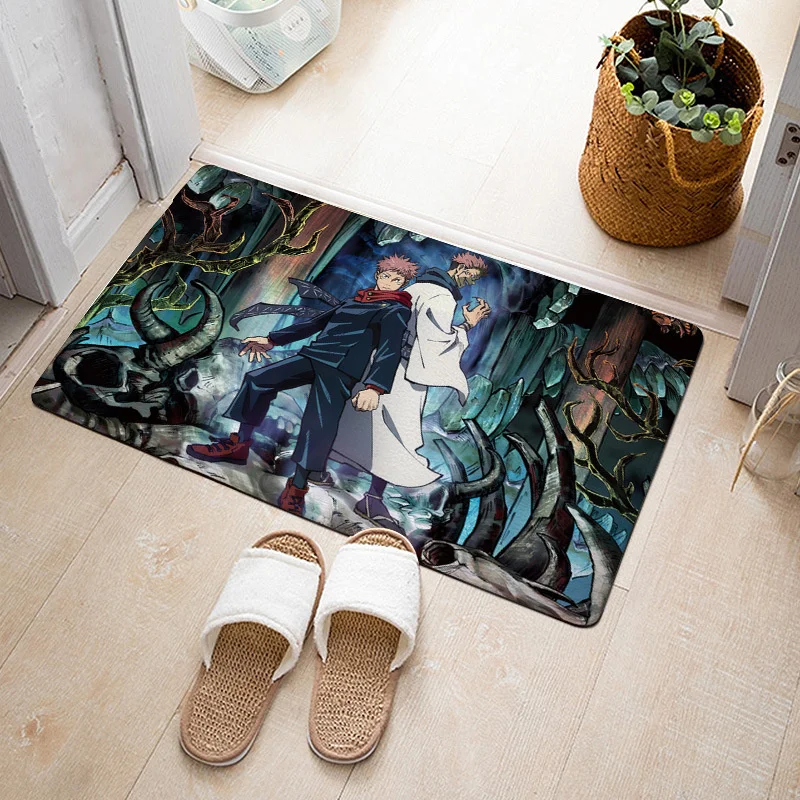 

Mat Living Room Bedroom Carpet Soft Flannel Art Rug For Home And Comfort Jujutsu Kaisen Anime Room Carpets Lounge Rug Parlor Mat