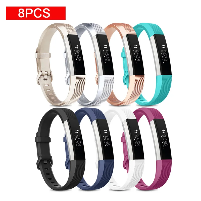 8/6/3pcs Watch Strap For Fitbit Alta HR Bracelet Sport Watch Bands Silicone Wristband For Fibit Alta Adjustable Smart Watch band