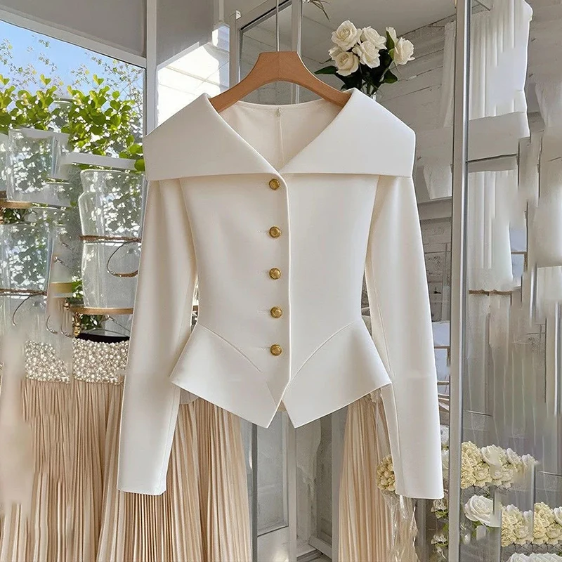 Уникальная красивая белая куртка 2025 женская верхняя одежда модная тонкая милая