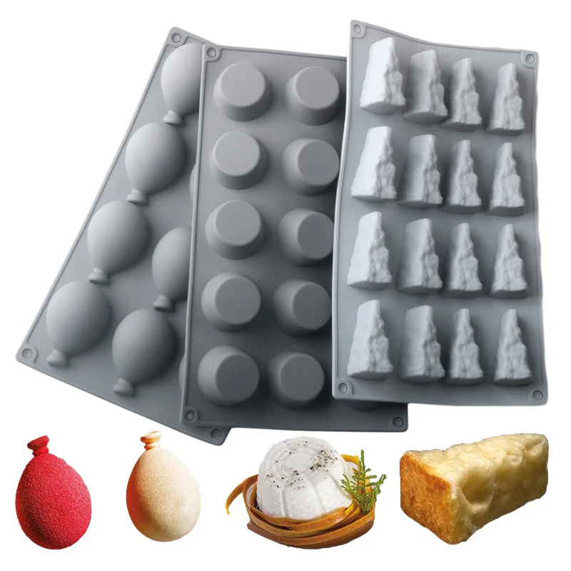 

New Balloon Chestnut Castle Shape Silicone Pastry Mold for Mousse Cakes Decoration Ktichen DIY Baking Accessories