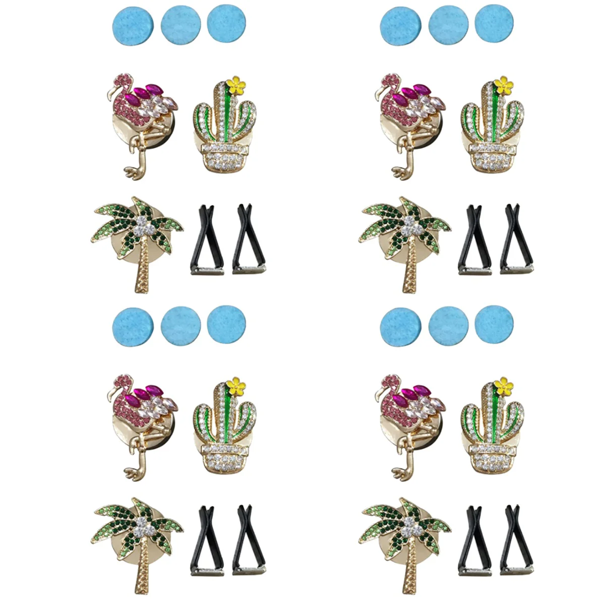 

12 Pcs Car Vent Clip Aromatherapy Automatic Air Freshener Accessories Women Hawaii Decor