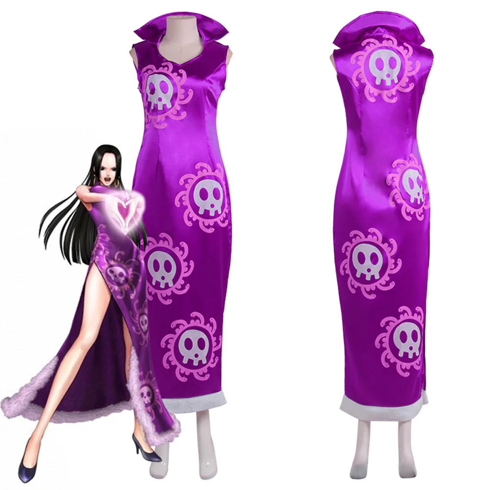 Anime One Piece Boa Hancock Cosplay Costume Dress Outfits Halloween Carnival Suit