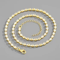 trendy chocker geometric bracelet zircon party wedding chain necklace for women men rock hiphop jewelry gift