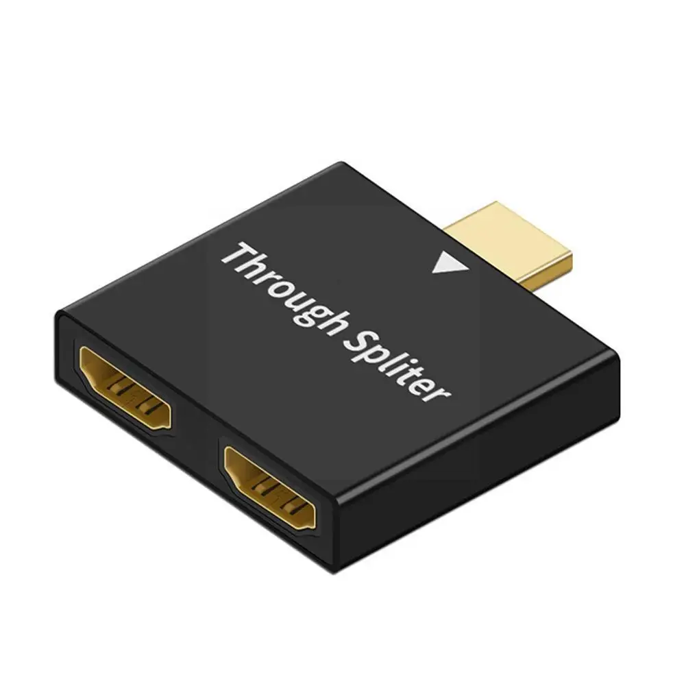 HDMI-совместимый разветвитель адаптер в две части 1080P экран аудио и подключите на HD выход воспроизведение одинаковой синхронизации и U3P7