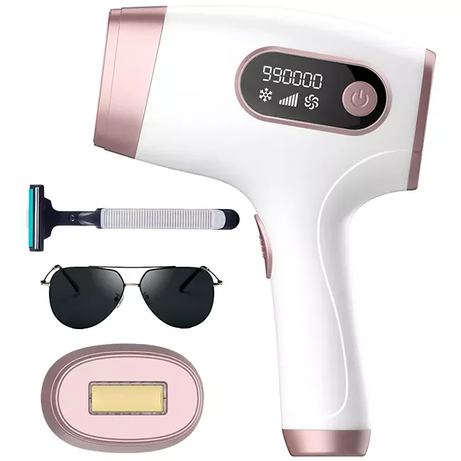 

Ice Cool IPL Hair Removal Permanent Painless Laser Hair Remover Machine for Body Face Chin Legs Bikini At-Home