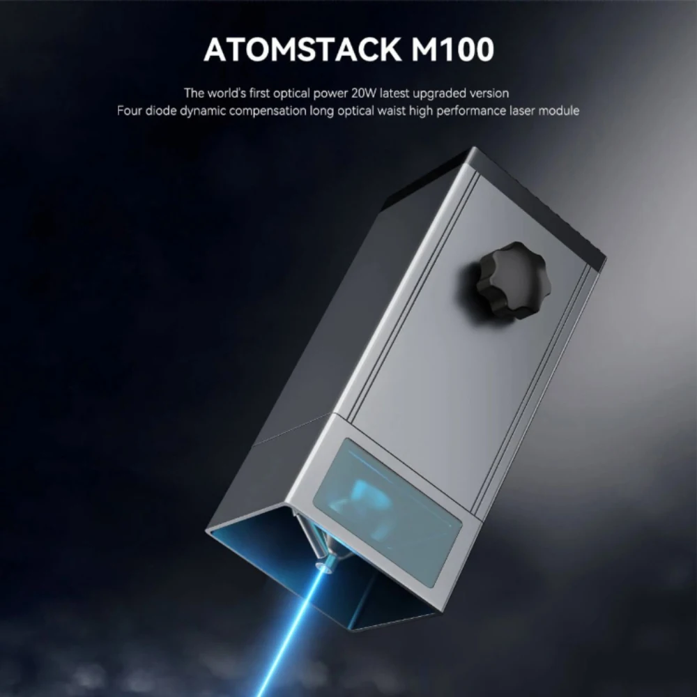 

Atomstack M100 Quad-Laser Module A20 S20 X20 PRO 130W Laser Engraver Head Engraving Cutting Metal Acrylic Wood With Air Assisted