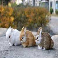 4 kinds cute animal easter bunny simulation furry squatting rabbit christmas day birthday gift home wedding decoration toys