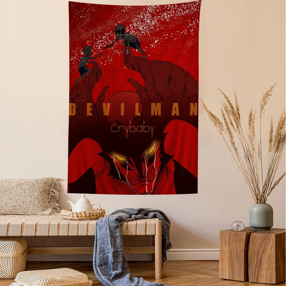 Anime Devilman Crybaby Chart Tapestry Art Science Fiction Room Home Decor Cheap Hippie Wall Hanging