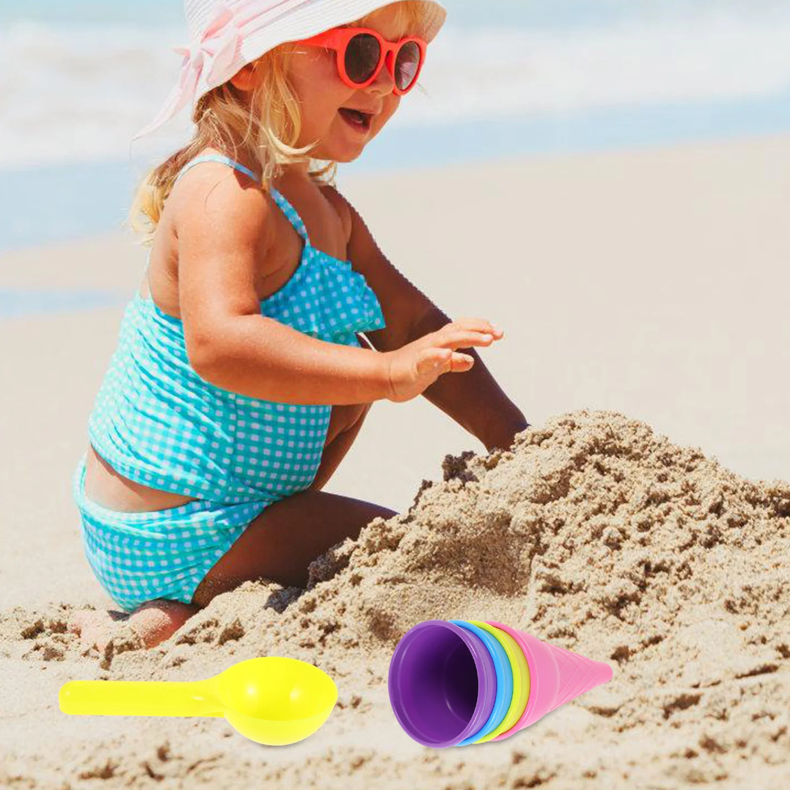 Пляжная игрушка приморские игрушки для песка уличные конусы мороженого совок