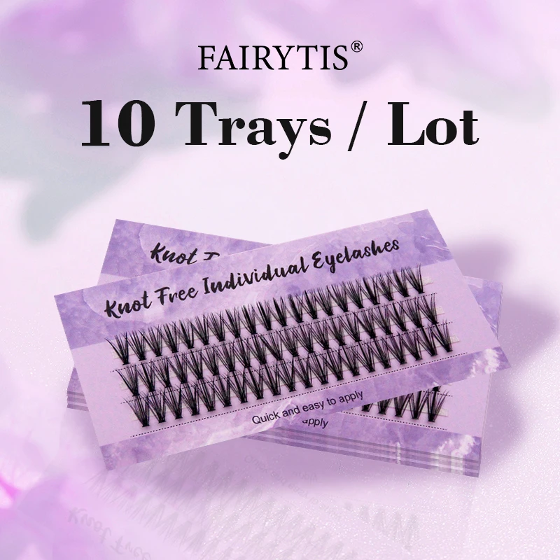 10 лотков/лот 10D 20D Индивидуальные ресницы DIY кластеры сегментированные Ресницы C D
