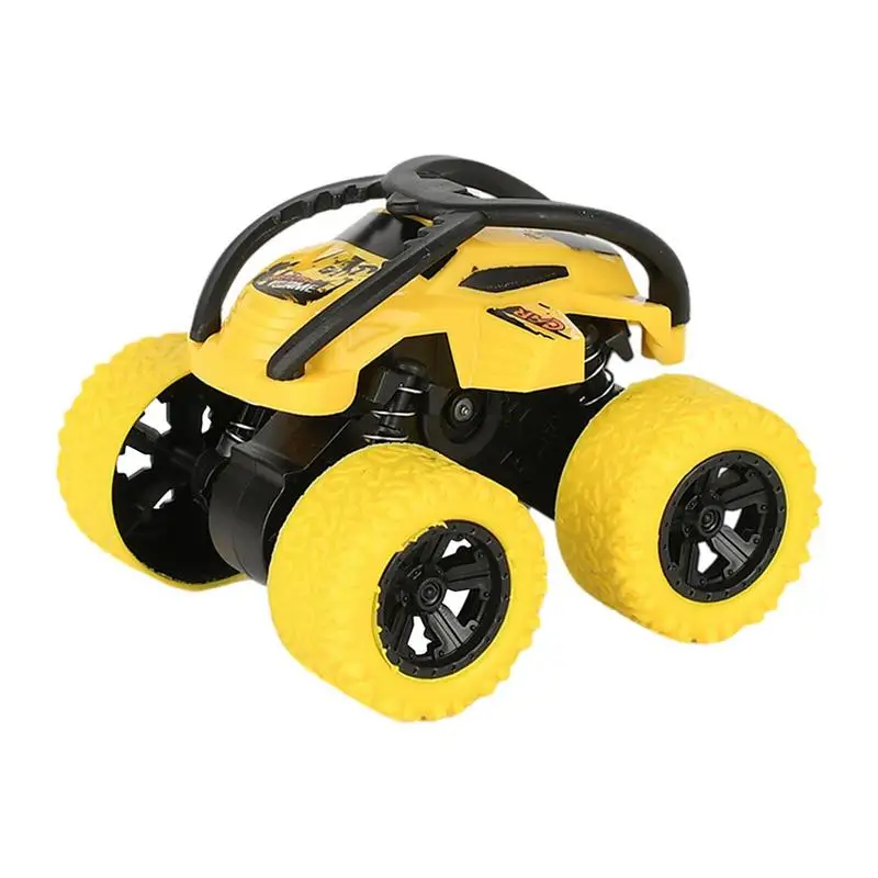 

Stunt Car Toy For Kids Cool Friction Powered Push And Go Double-Sided Cars Mini Four-wheel Drive Stunt Rolling Inertial Off-road