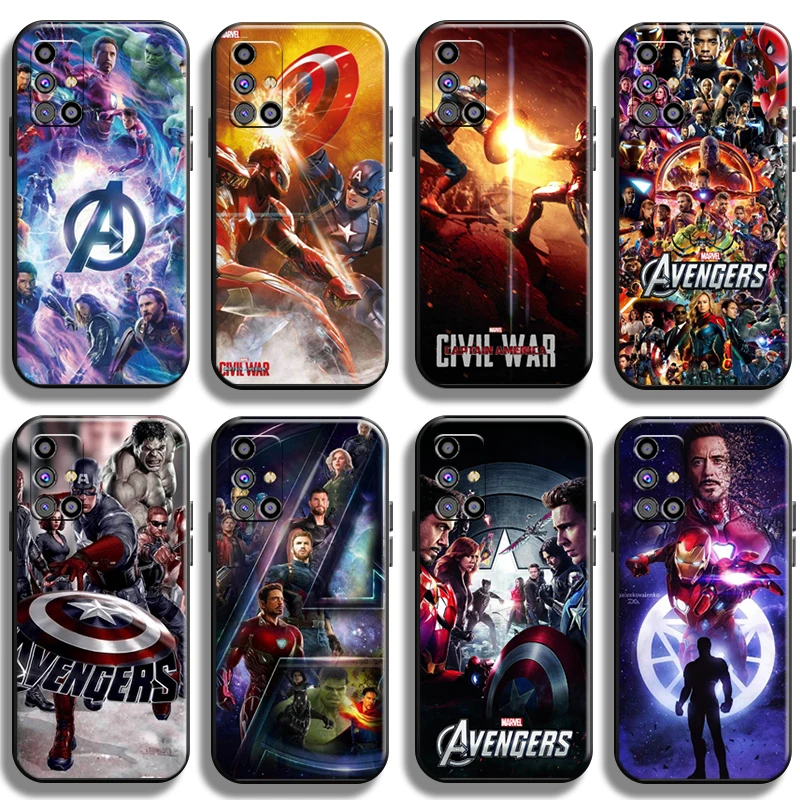 

Cover Marvel Avengers Phone Case For Samsung Galaxy M31 M31S Black Cases Coque Carcasa Back Soft Shell Funda Liquid Silicon
