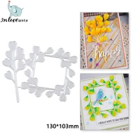 inlovearts ginkgo leaves metal cutting dies for diy card album scrapbooking square frame craft dies template embossing stencil
