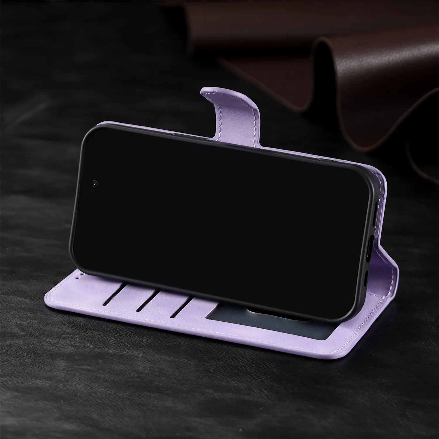 Кожаный флип-чехол для iPhone 16 15 14 Plus 13 Mini 11 12 Pro MAX X XS XR 6 6S 7 8 SE 2020 2022