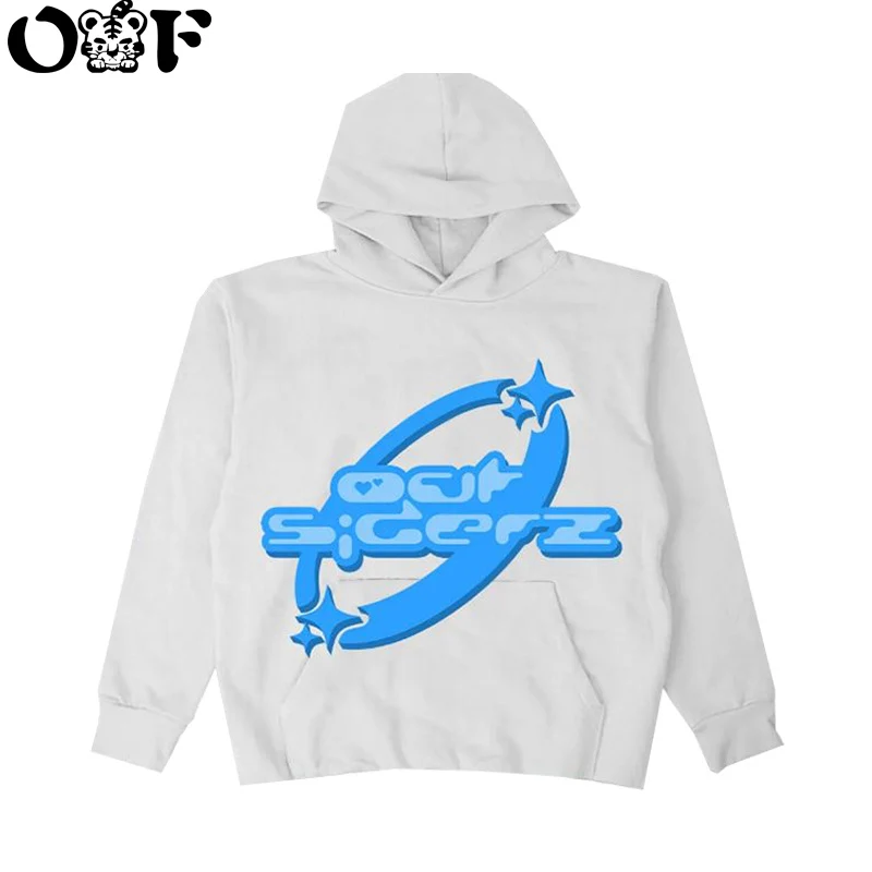 

Alphabet Print Hoodie Harajuku Street Hooded Sweatshirt Y2K Street Hip Hop Gothic Zip Loose Jacket Long Sleeve Top Hoodie Coat