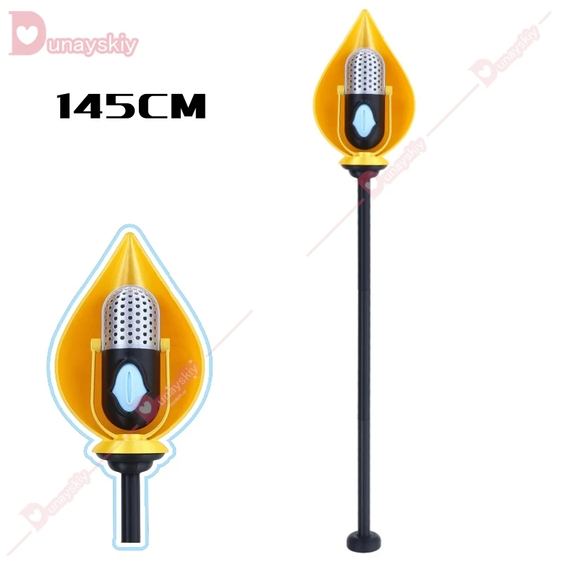 Аниме ALastor Косплей персонал отеля микрофоны 3D ПВХ тростник Золотой реквизит