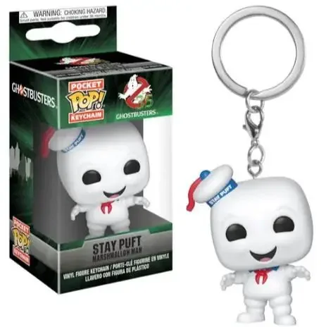 Фото Funko Pop MOVIES Ghostbusters Stay Puft Marshmallow Man Slimer Брелок Игрушка 4 СМ ПВХ Виниловые Фигурки Карманный Поп Брелок Игрушки №3