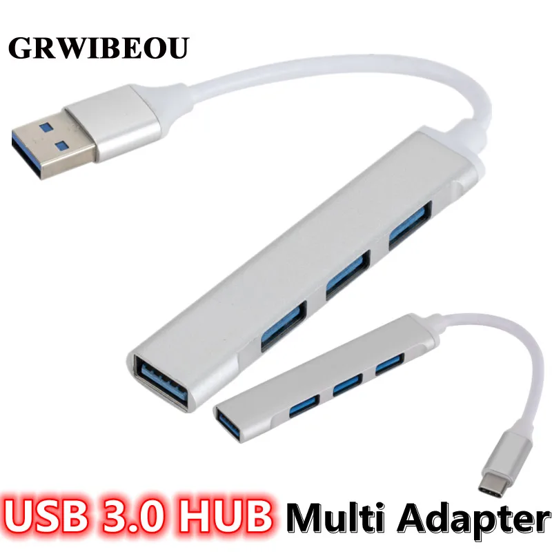

USB-концентратор Grwibeou, 4 порта, 3,0 дюйма, Type-C