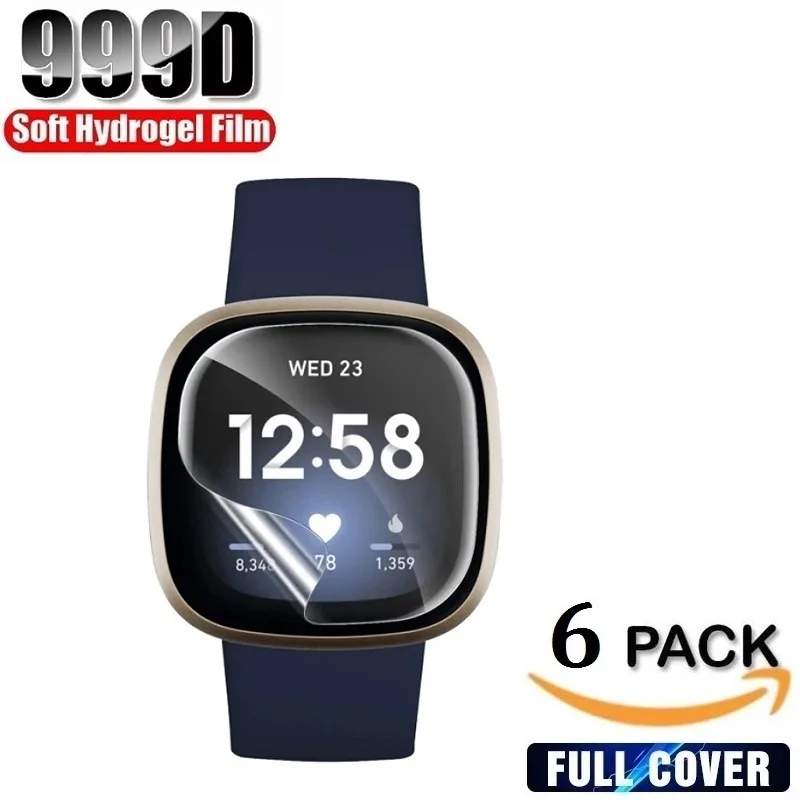 

Hydrogel Protective Film for Fitbit Versa 4 3 2 Screen Protector (Not Glass) for Fitbit Sense 2 Film Foil