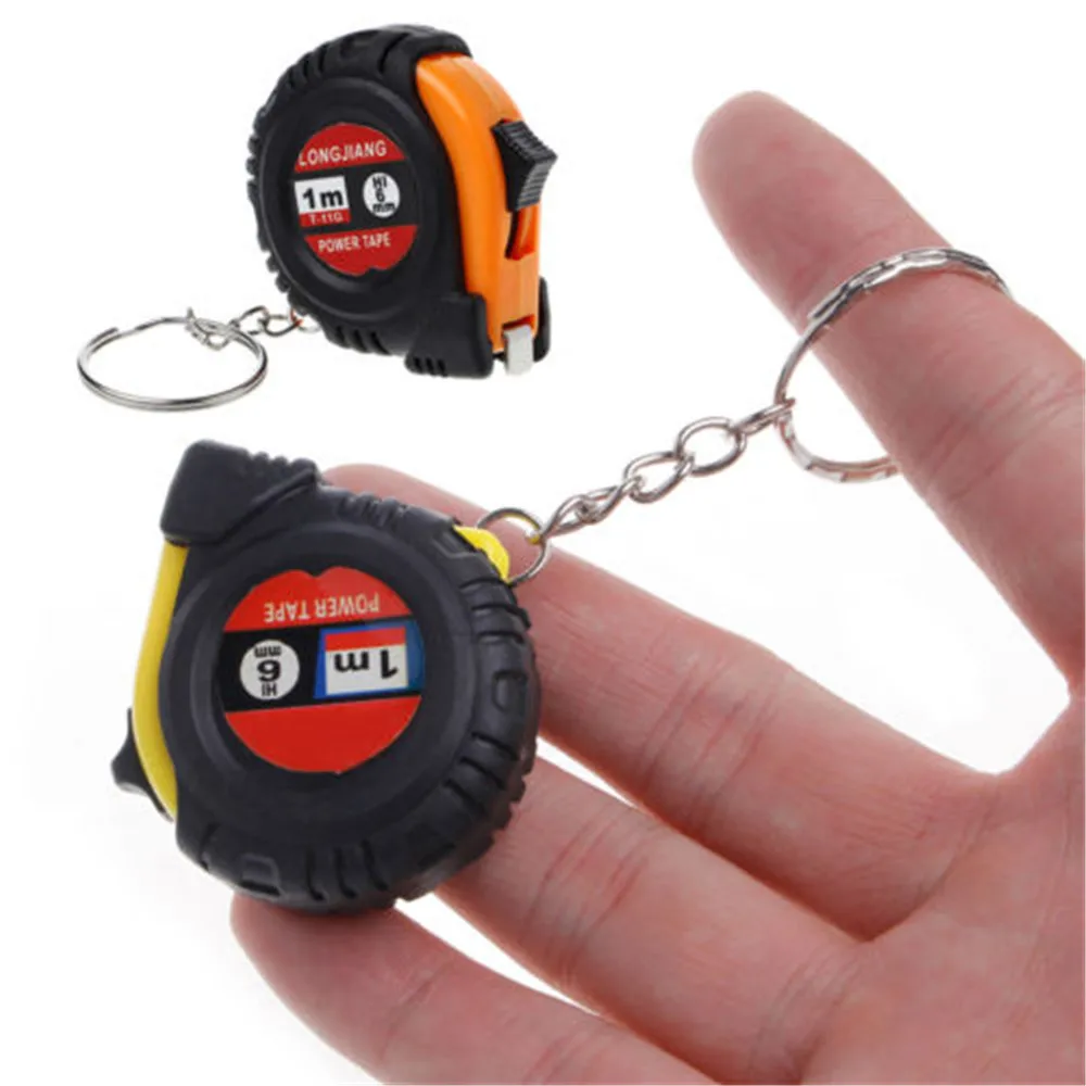 

Mini Power Tape Measure Keychain Universal Pull Ruler Metric Tape Measure Retractable 1m Measuring Tape Meter Inch Tailor Tool A