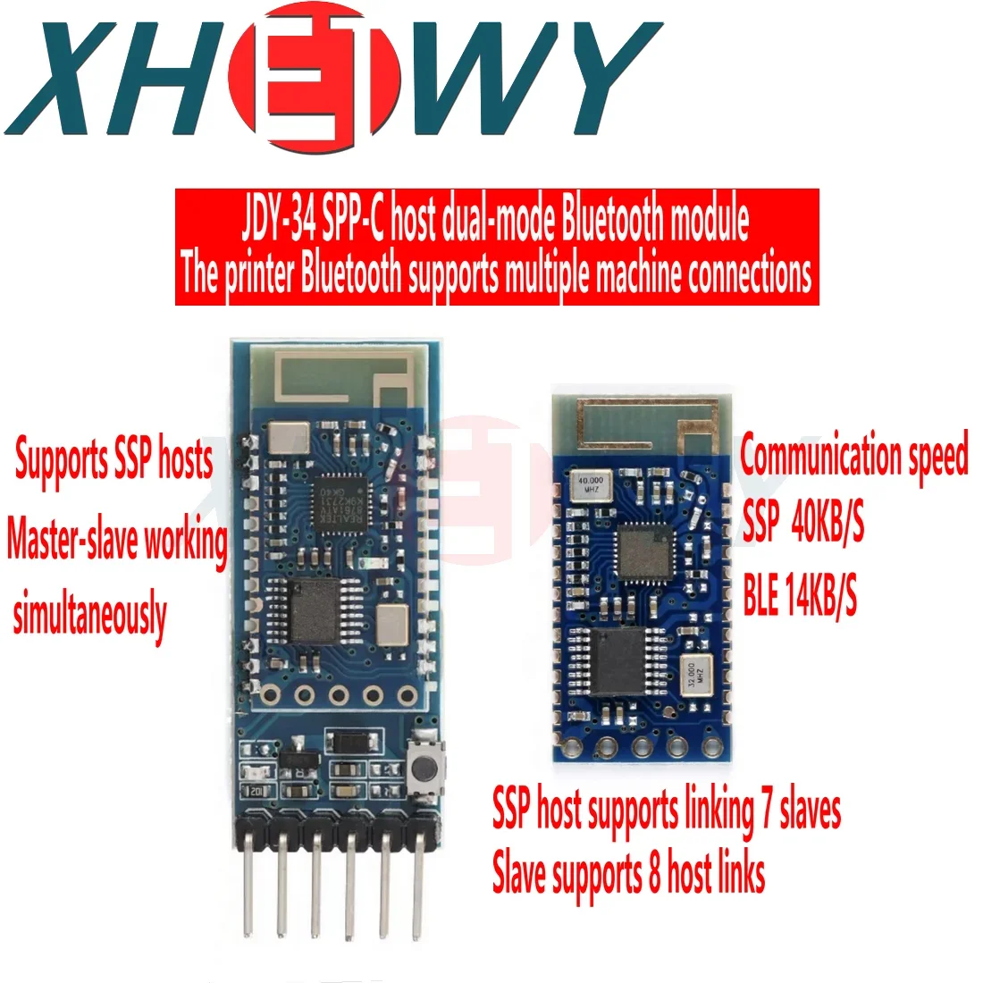 1 шт. JDY-34 SPP-C хост двухрежимный модуль Bluetooth принтер поддерживает несколько