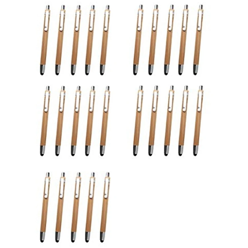 

25 Pcs Office and School Supplies Conductive Soft Silicone Stylus Retractable Ballpoint Pen Sustainable Fountain Pen