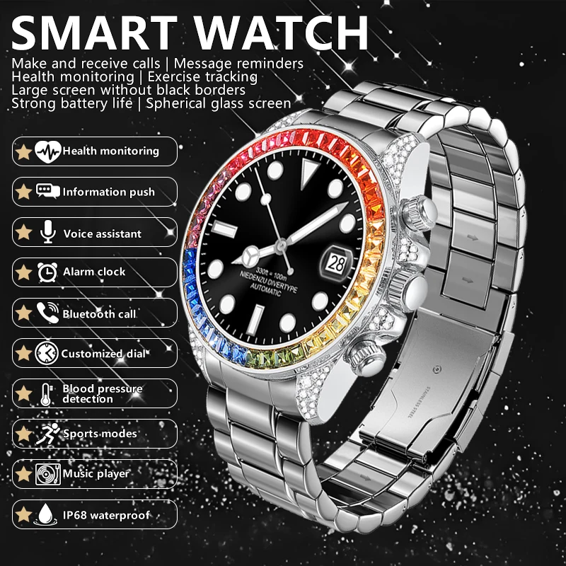 Мужские умные часы R1 Pro 1 43-дюймовый экран Bluetooth-вызов компас мониторинг здоровья