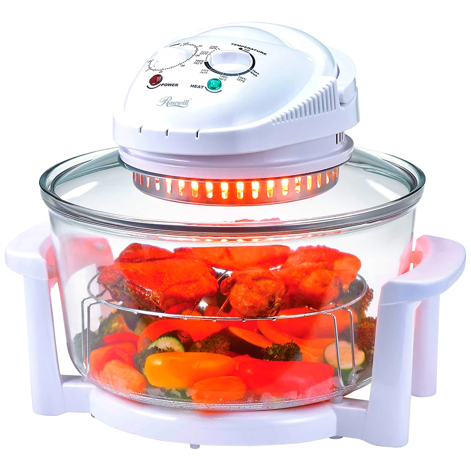 Air Fryer, Infrared Convection, Halogen Oven Countertop, Cooking, Stainless Steel, 13 Quart 1300W,  for French Fries & Chips 17L