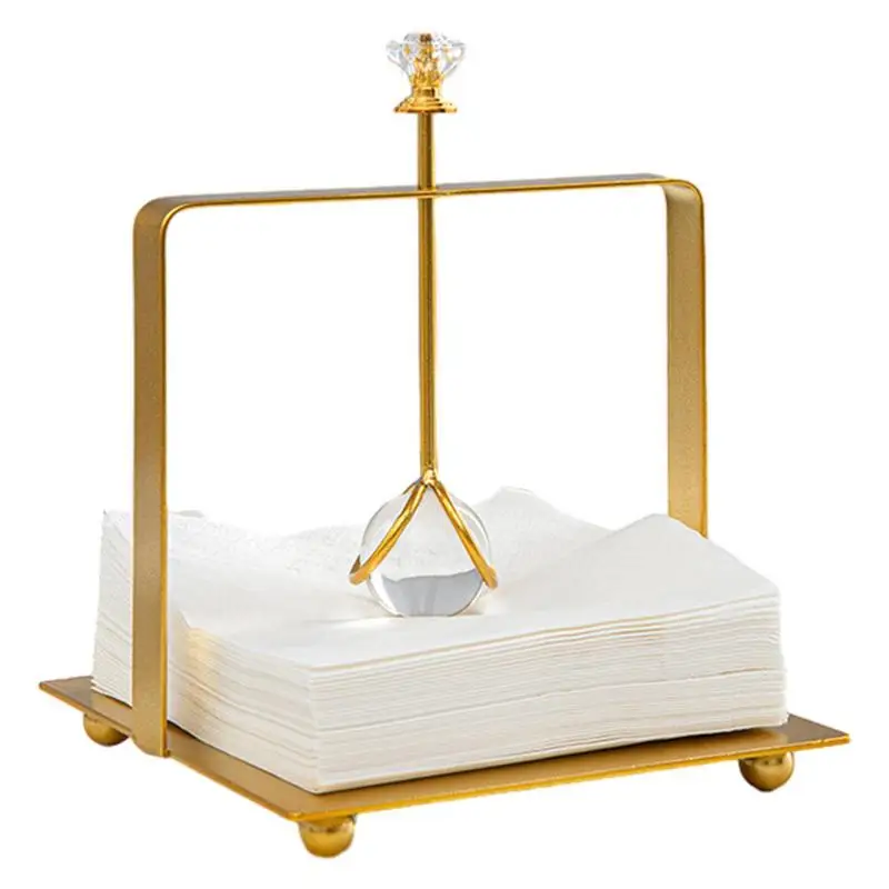 

Держатели для салфеток, металлический плоский Настольный держатель, многофункциональный диспенсер для салфеток С нескользящими бусинами, украшение для кухни в фермерском хозяйстве