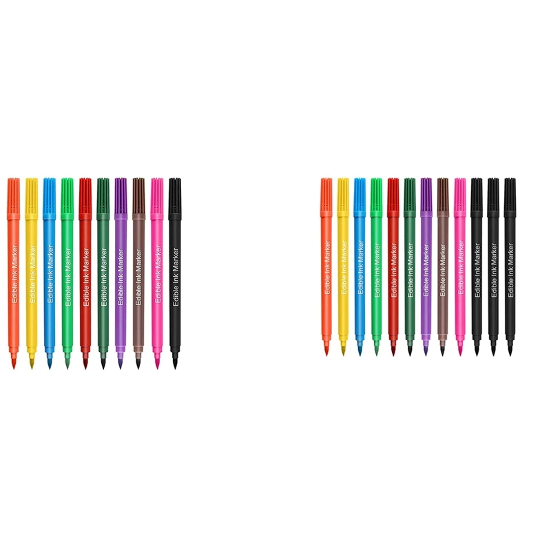 

Пищевые цветные ручки для выпечки, пищевые маркеры, пищевые ручки с двойным наконечником, цветные маркеры для украшения торта «сделай сам», ...