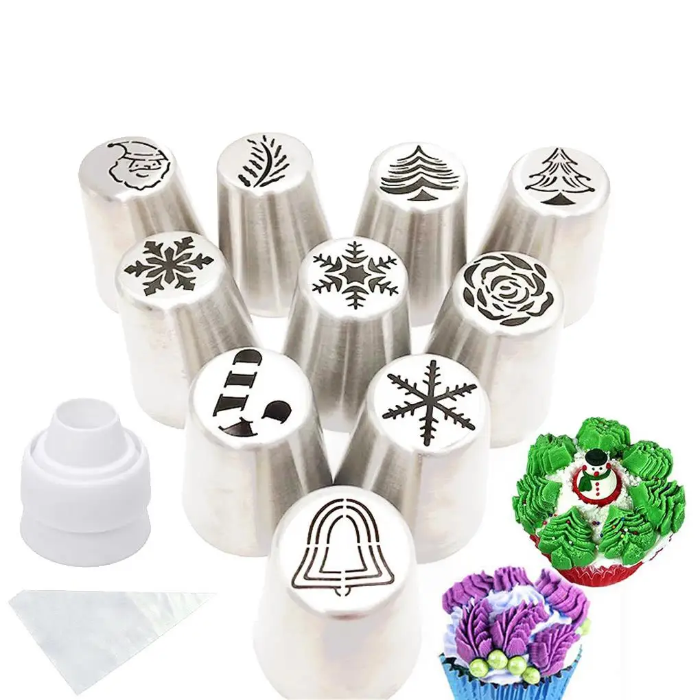 

41PCS/17PCS Set Russian Piping Tips Dessert Pastry Cream Icing Piping Nozzles Baking Decoration Tool Kit Cake Tips