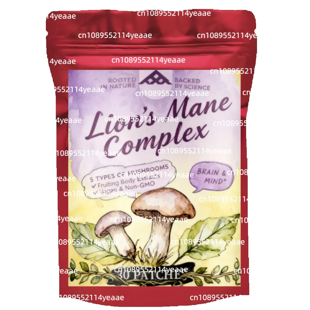 Фото Прозрачные пластыри Lions Mane Mushroom Память и фокус поддерживает иммунитетную систему и здоровье мозга, 30 пластырей №1