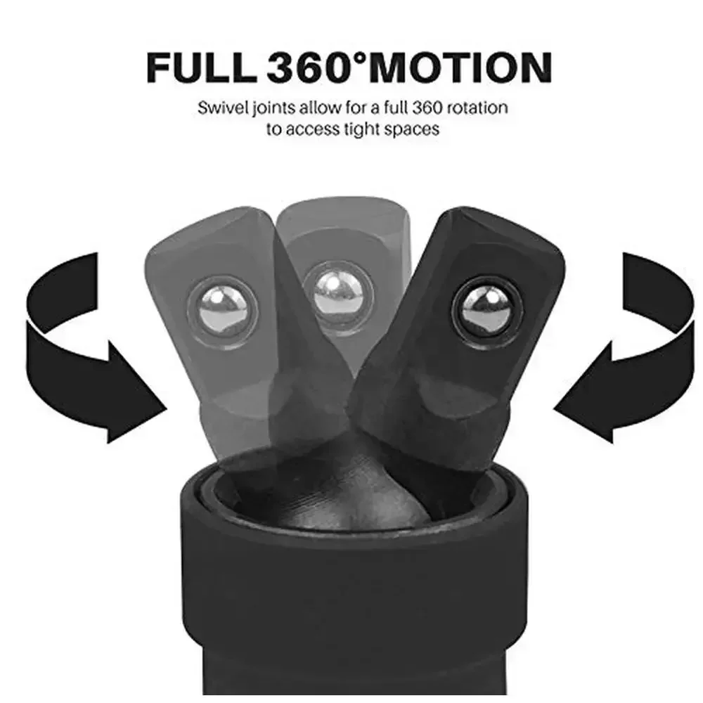 Набор ударных головок из 49 предметов привод 3/8 дюйма SAE/Metric Deep/Shallow 6-точечные