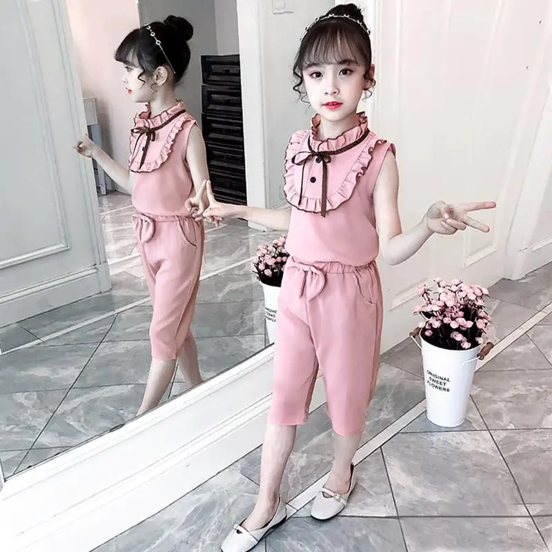 

2023 New Summer Girls Sets 7 Children's Clothing 11 Children 9 Kids Fashion Two Pieces Suit 8 Toddler Clothes 10 To 12 Years Old